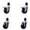 Service Caster 3.5'' Solid Poly Swivel 1-7/8'' Expanding Stem Caster Set 2 Total Lock Brakes, 4PK SCC-EXTTL20S3514-SPUS-2-S-2-178 - alternate 1